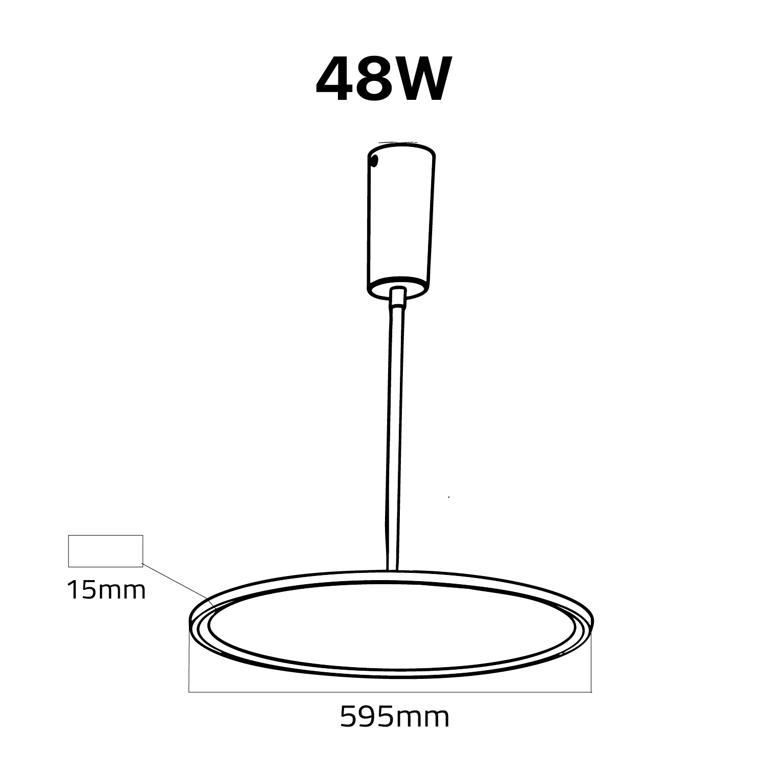 إضاءة معلقة ليد (BR6129) – تصميم حلقي عصري بلمسة فاخرة - شريحة Osram - ومع درجة وضوح ألوان عالي CRI>90 – متوفرة باللونين الأسود والذهبي