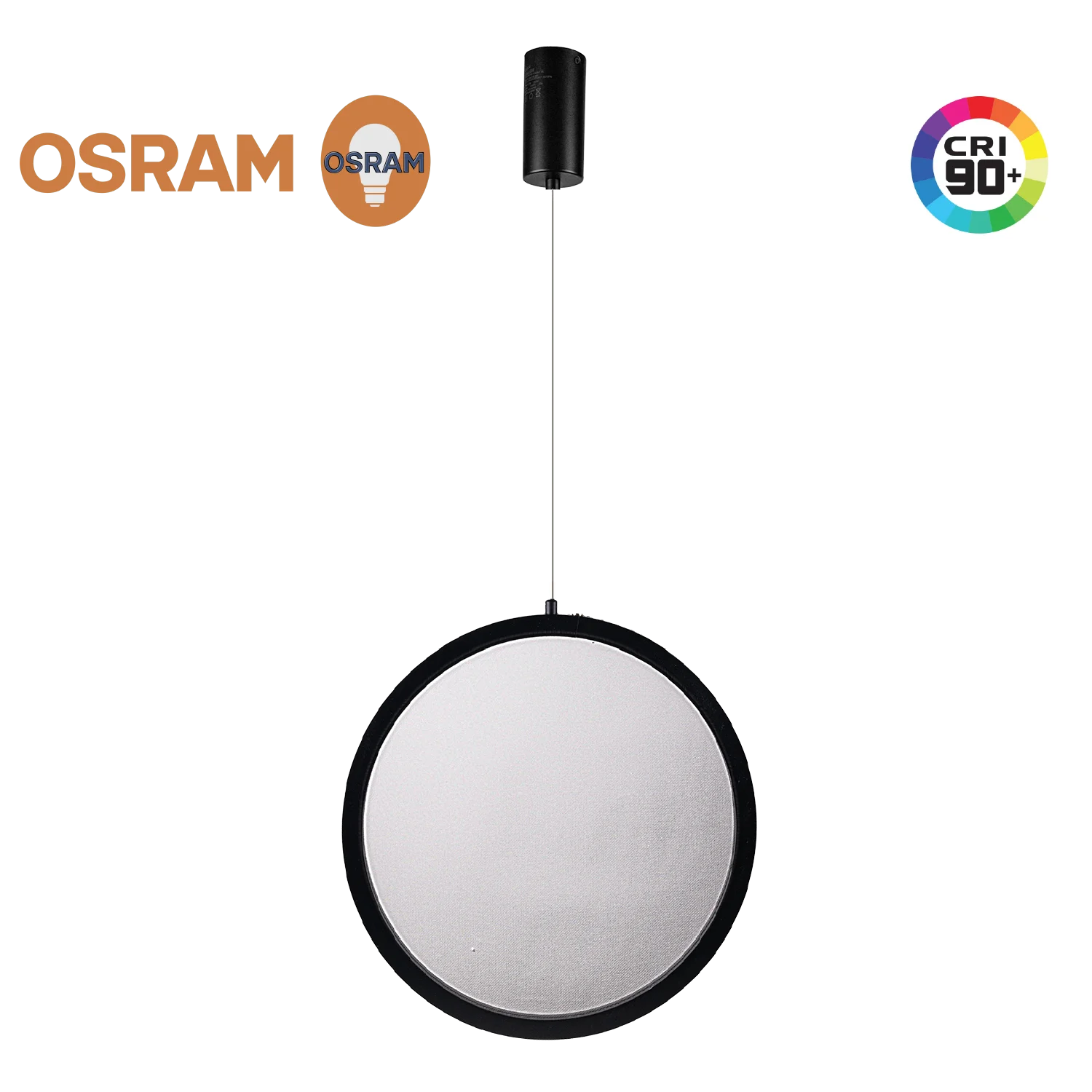 إضاءة معلقة ليد (BR4887) – إنارة ديكورية بتصميم أنيق، وضوح ألوان عالٍ CRI >90، مع ناشر ضوئي شفاف – متوفرة باللون الأسود والذهبي