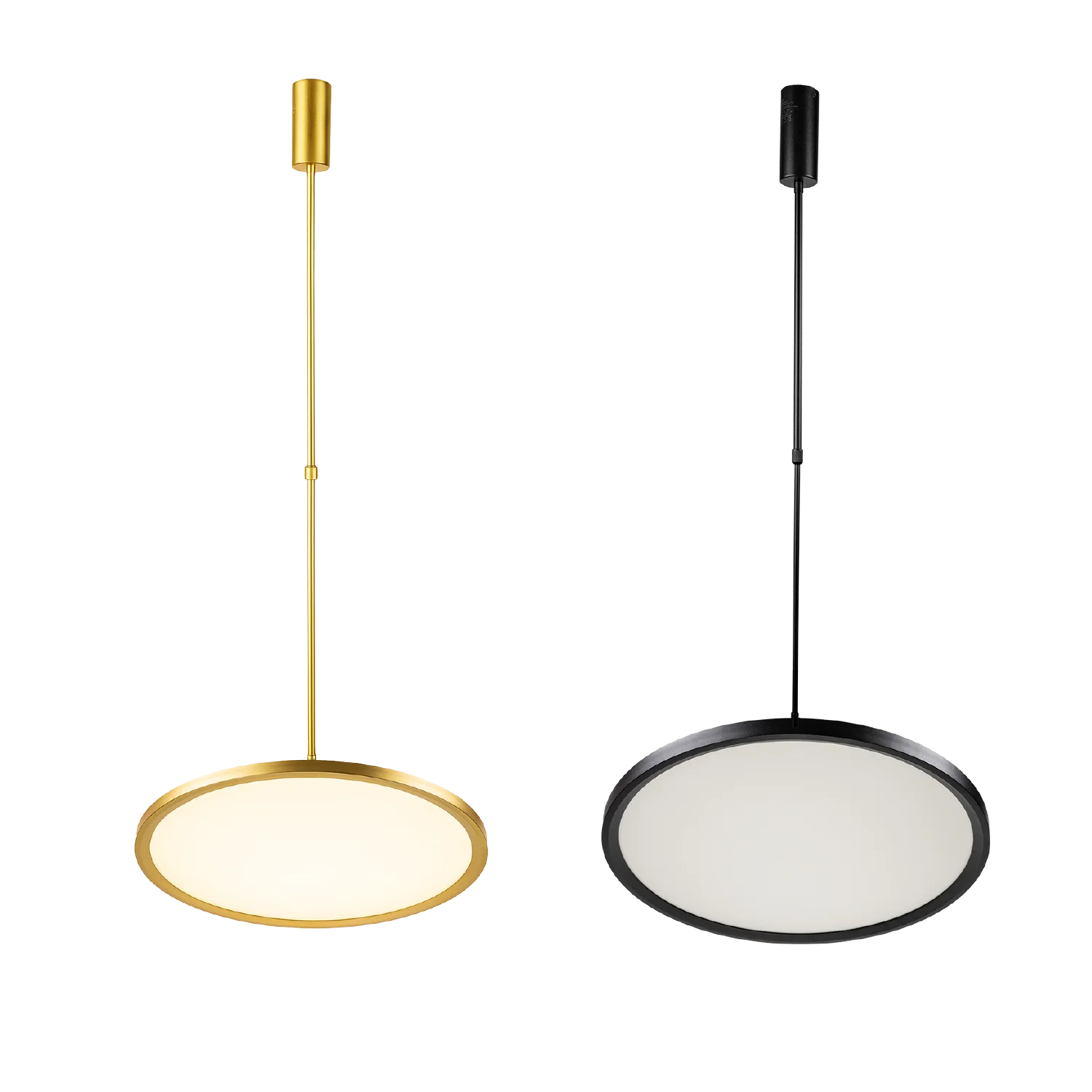 إضاءة معلقة ليد (BR6129) – تصميم حلقي عصري بلمسة فاخرة - شريحة Osram - ومع درجة وضوح ألوان عالي CRI>90 – متوفرة باللونين الأسود والذهبي