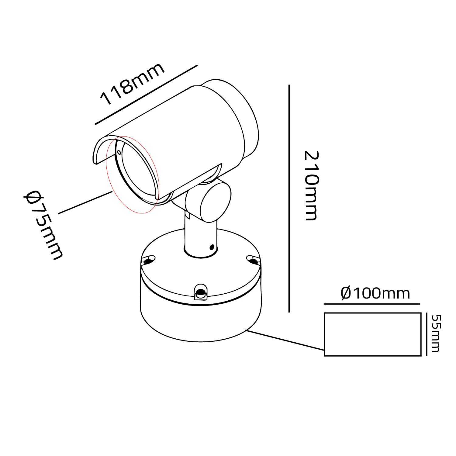 كشاف غرس حدائقي 15 واط (BR234) – انارة حدائق خارجية مقاومة للماء IP65 مع عدسات COB ورأس قابل للتوجيه