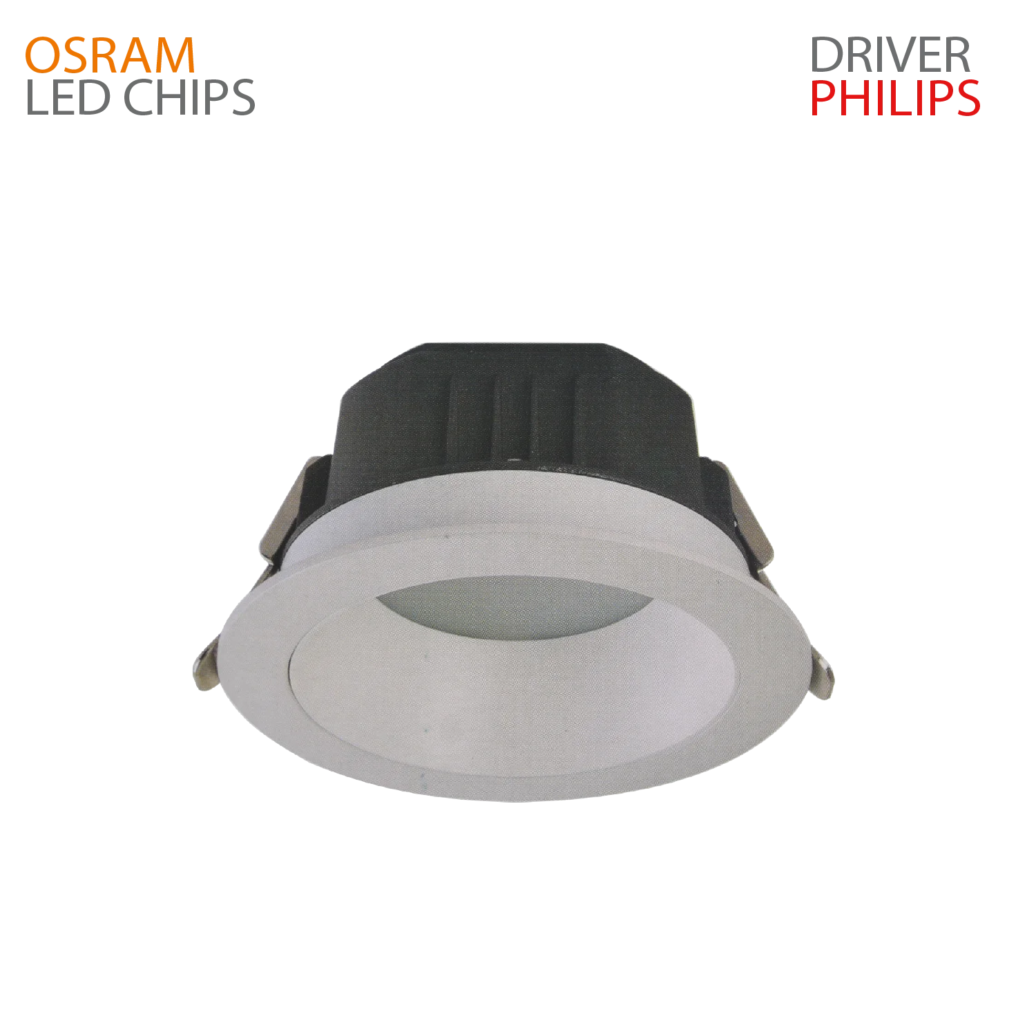 سبوت لايت داخلي (UTL-SMD2012) – كشاف إنارة سقف مدمج بضوء فروستد مع شرائح OSRAM ودرايفر PHILIPS