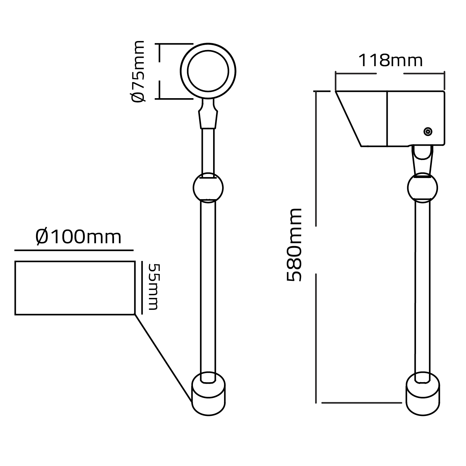 كشاف غرس حدائقي 15 واط (BR234) – انارة حدائق خارجية مقاومة للماء IP65 مع عدسات COB ورأس قابل للتوجيه