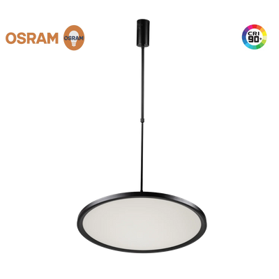 إضاءة معلقة ليد (BR6129) – تصميم حلقي عصري بلمسة فاخرة - شريحة Osram - ومع درجة وضوح ألوان عالي CRI>90 – متوفرة باللونين الأسود والذهبي