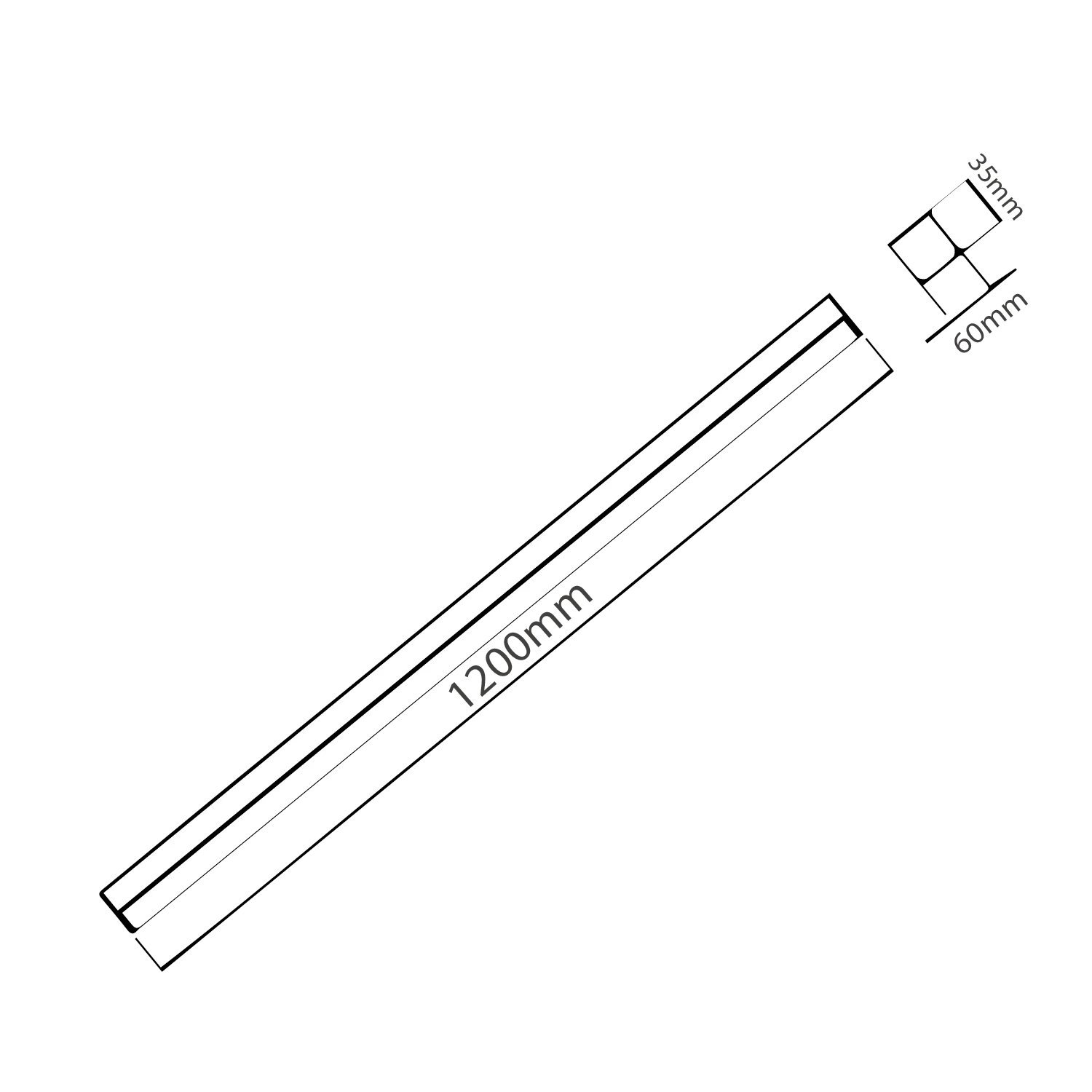 إطار إنارة باتن خطية 1.2 متر 60 واط (MXL2134)