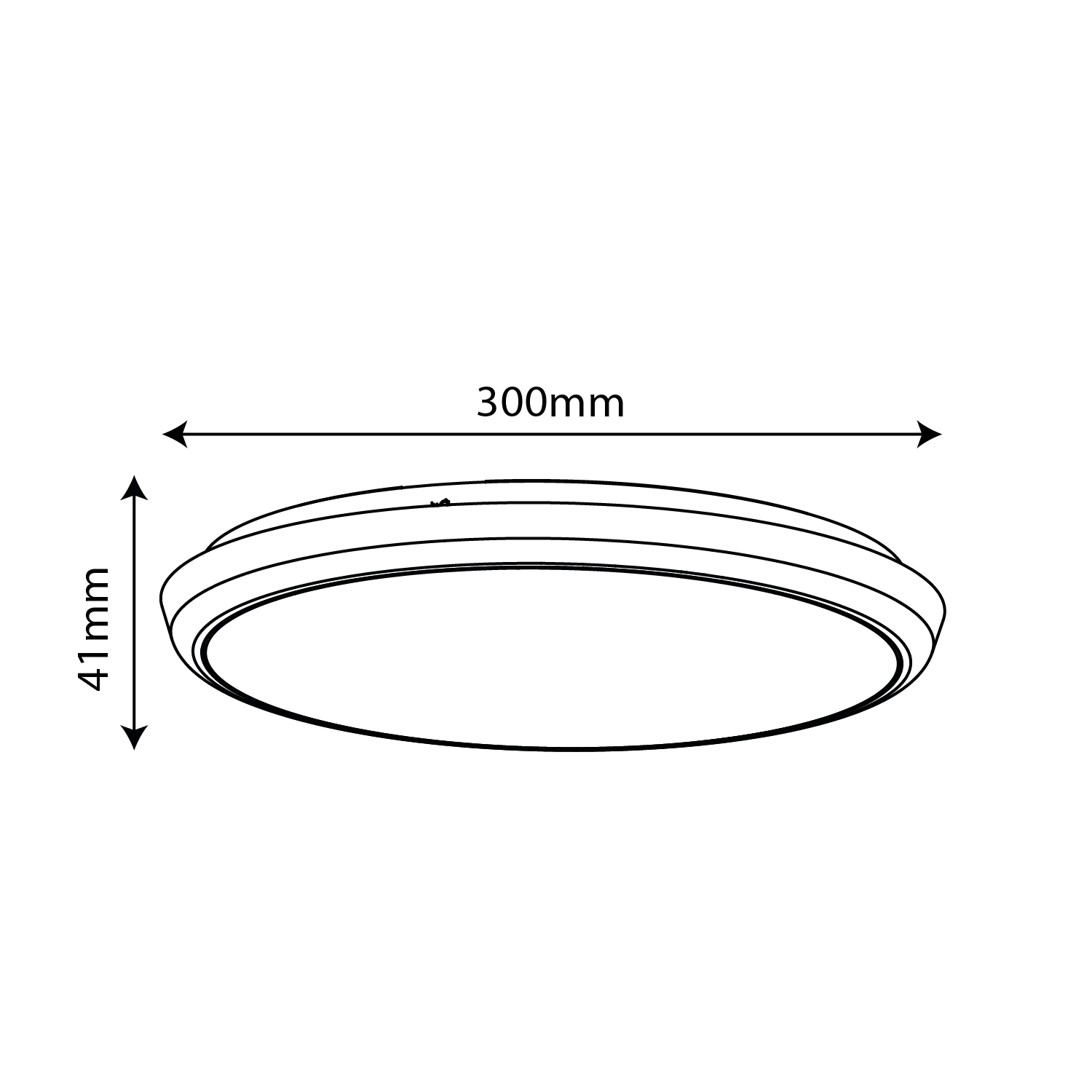 مصباح مع مستشعر الحركة من الترالايت - 22واط قابل للتعتيم  IP65 (ST707B) 