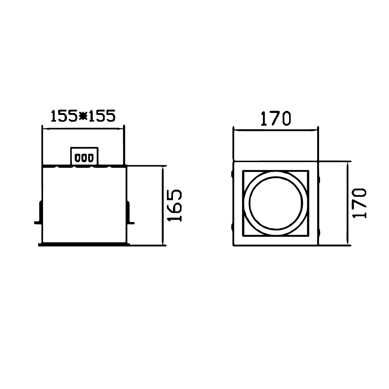 إطار إنارة سقفية مربع و حديث - قاعدة AR111 (TK-A573)