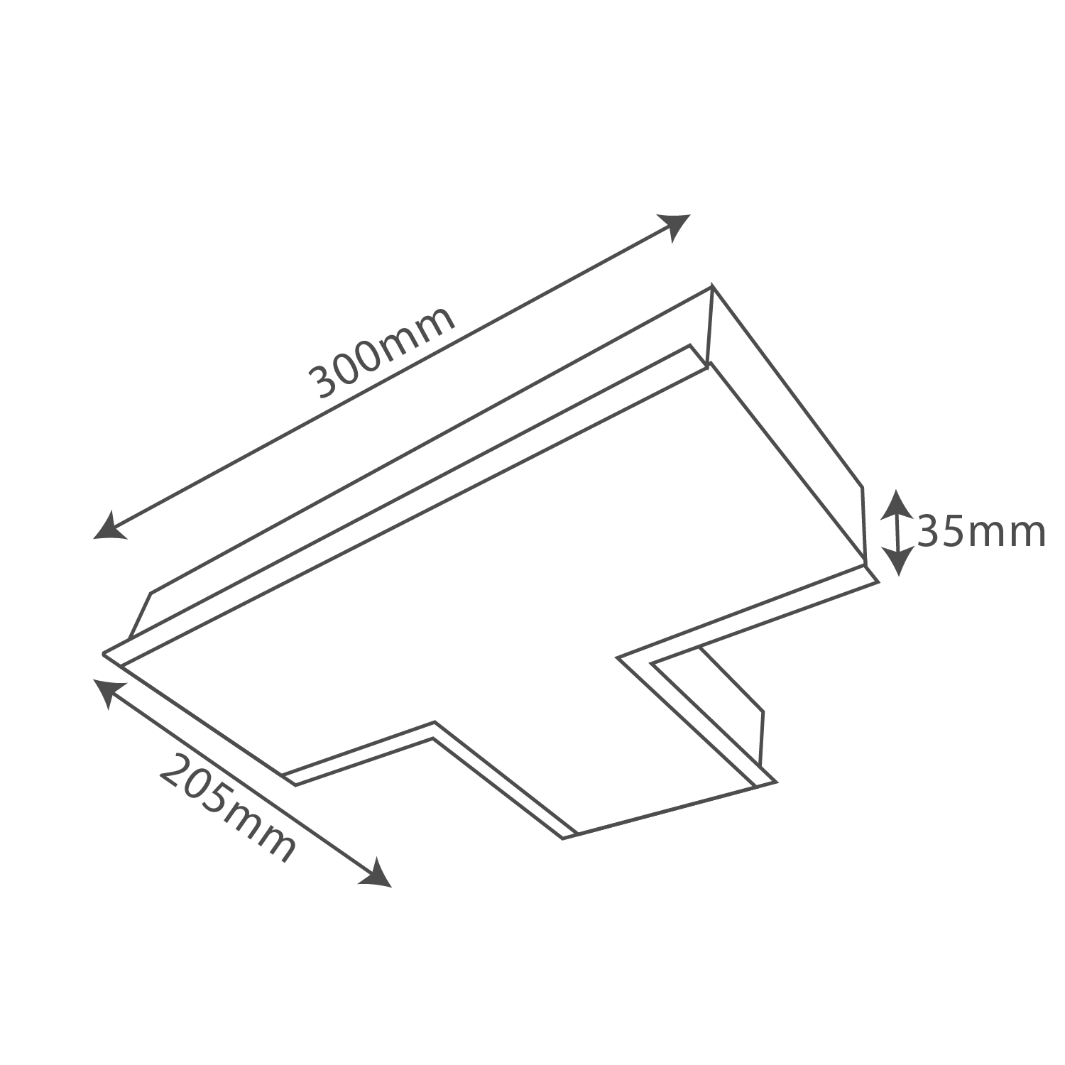 الترا لايت إنارة خطية داخل الجدار لون اسود قابلة للتوصيل (BR6075B)