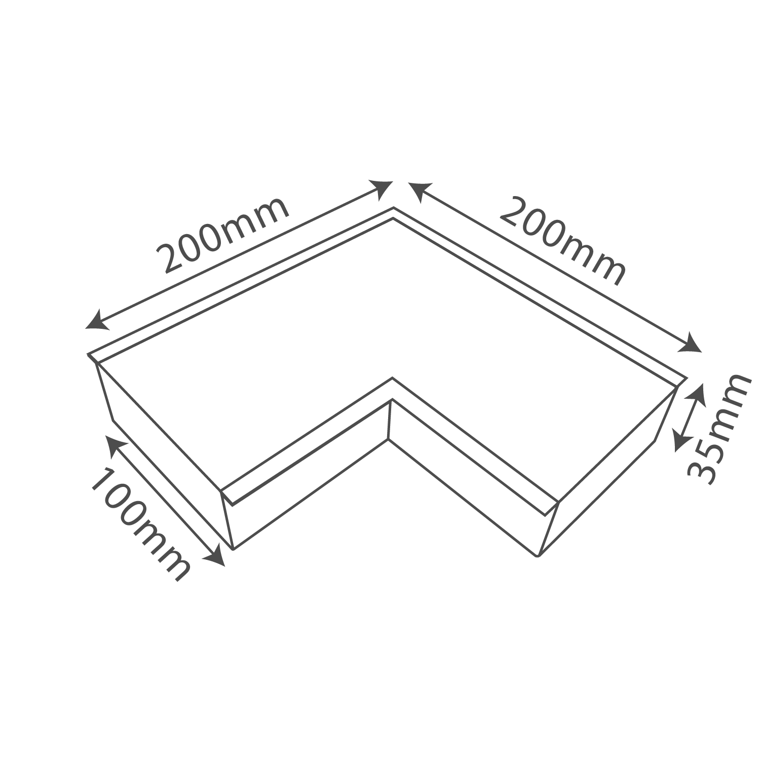 الترا لايت إنارة خطية داخل الجدار لون اسود قابلة للتوصيل (BR6075B)