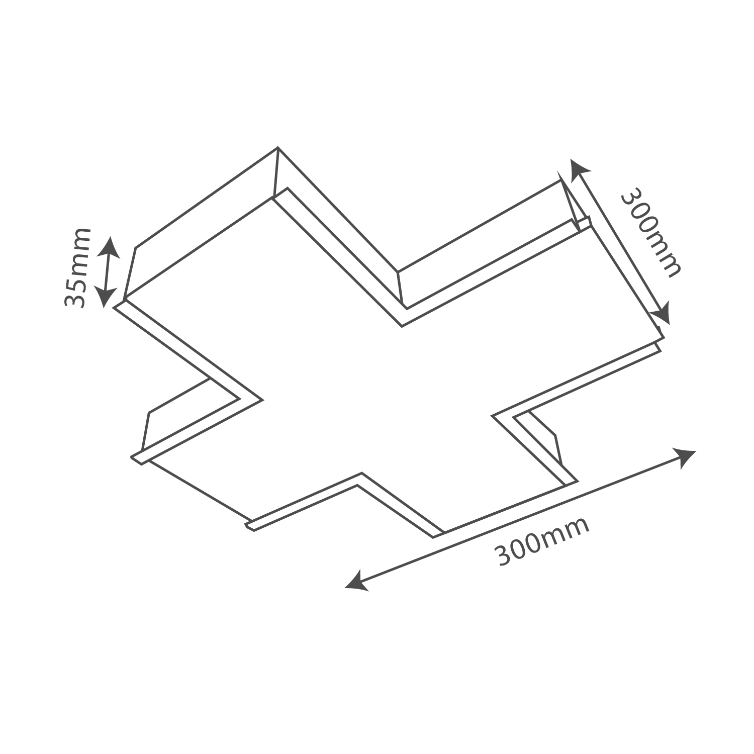 الترا لايت إنارة خطية داخل الجدار لون اسود قابلة للتوصيل (BR6075B)