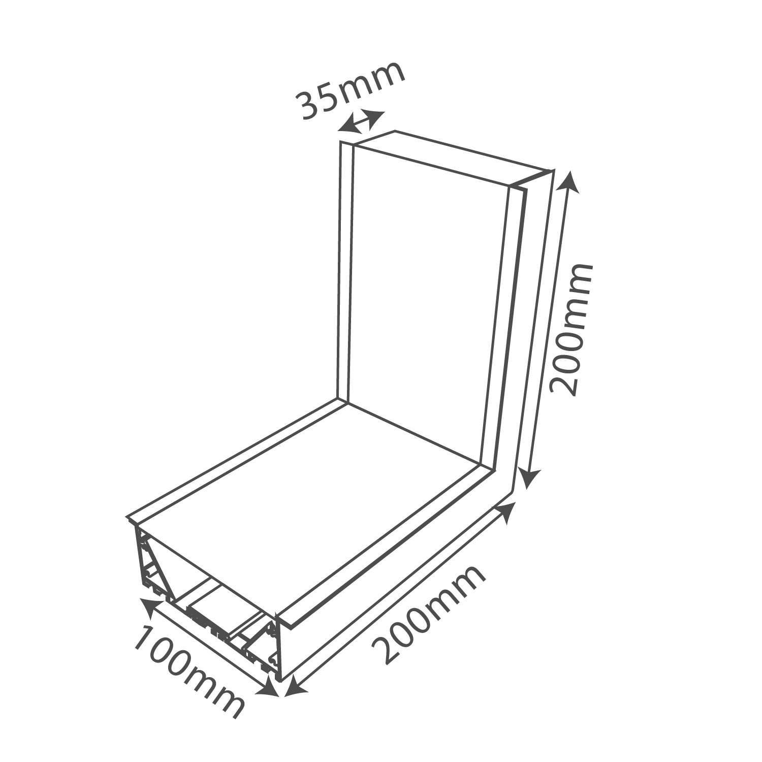 الترا لايت إنارة خطية داخل الجدار لون اسود قابلة للتوصيل (BR6075B)