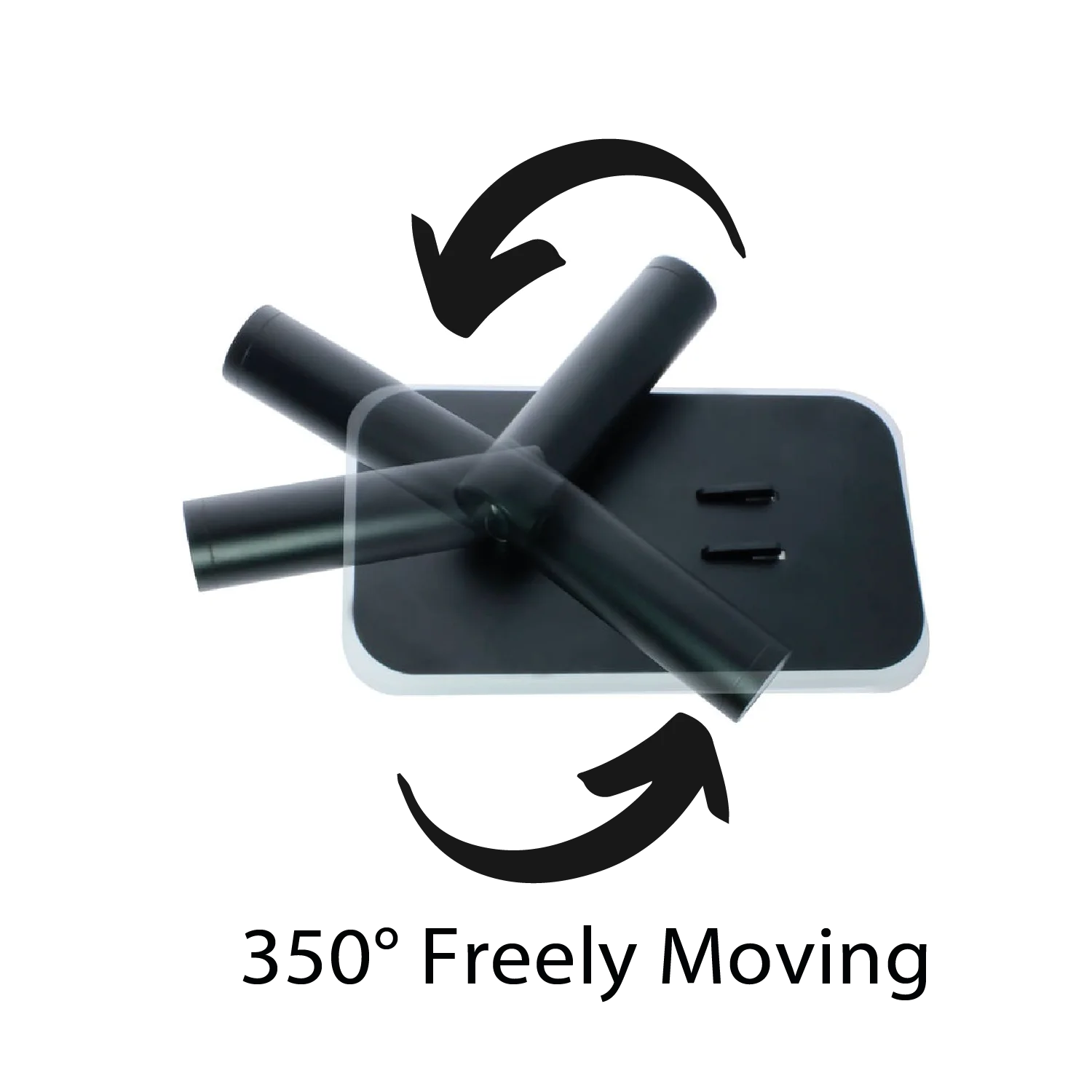 Black wall-mounted light fixture on a white background