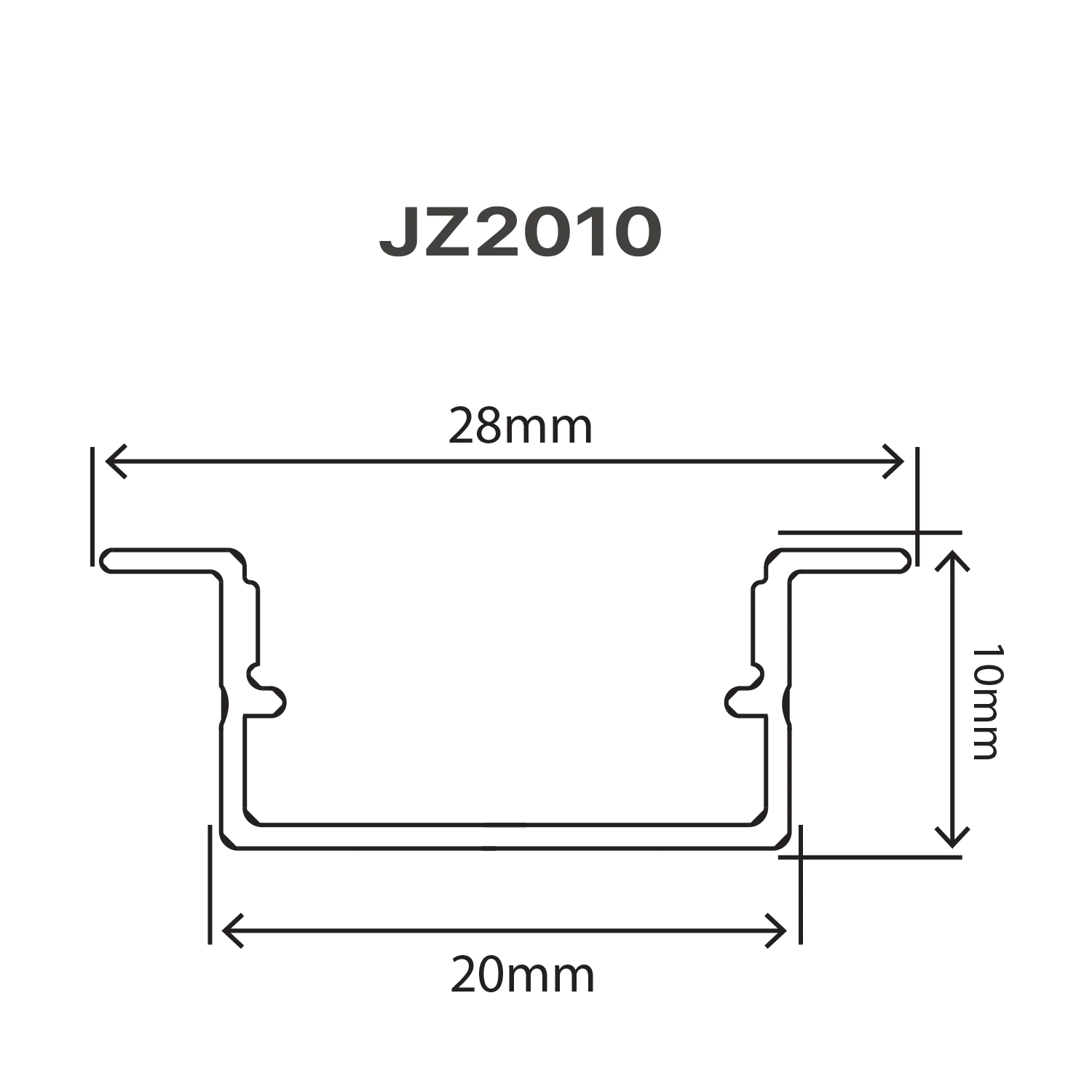 Ultralight Aluminum Profile 3M 2Cm (JZ2010)