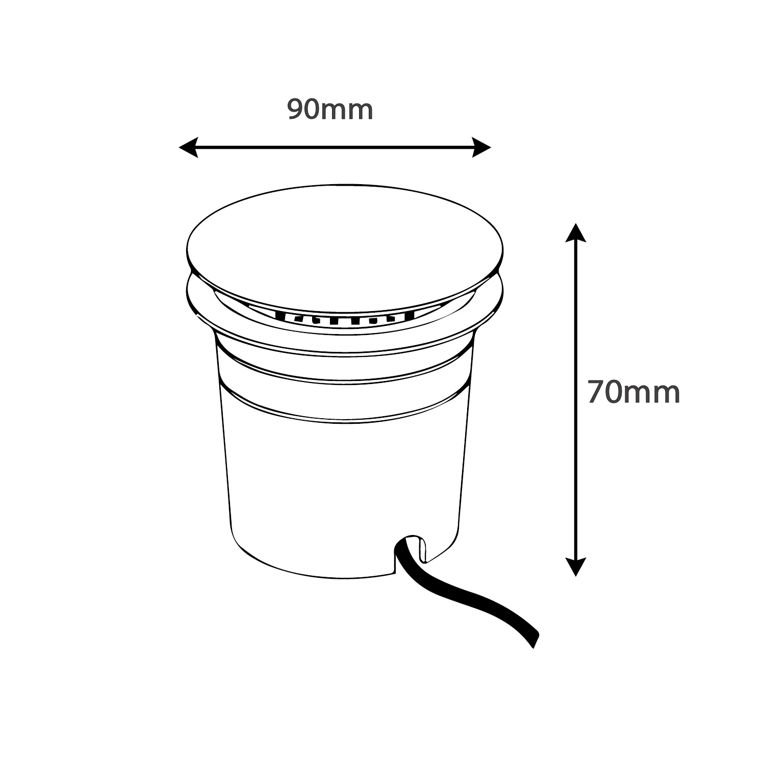 كشاف أرضي ليد مقاوم للماء - إضاءة 360° من الترالايت  3.5 واط  IP67 (WL-RD2011R)