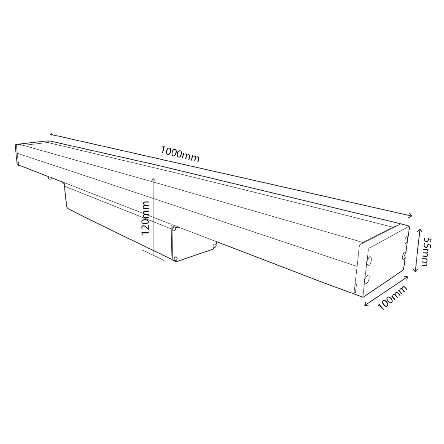 كشاف حائط ليد قوي 150 واط الترالايت للإضاءة الخارجية – مقاوم للماء IP65 (YL6726)