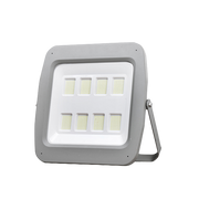 An ultralight outdoor LED floodlight with a modern design, featuring a grey housing and an array of LED lights on the front.