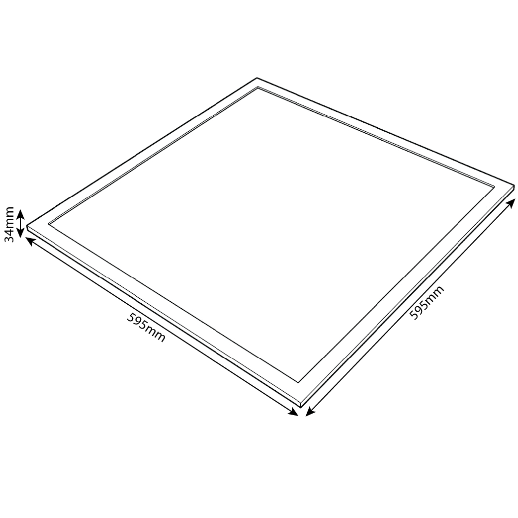 Anti-Virus Panel Light 60x60 with Prismatic Diffuser - 40W - CRI95 - IP65 (UTL-PL595IP65-4040)