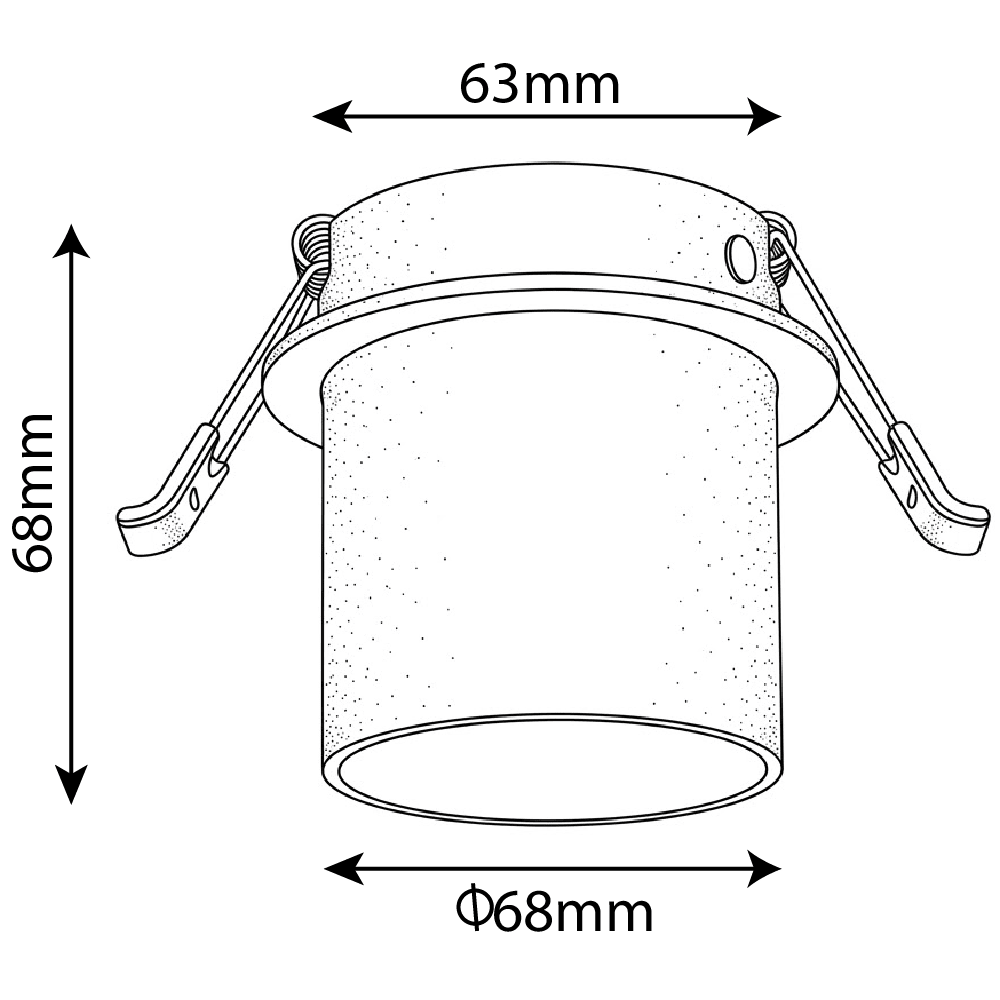 Deep Recessed Anti-Glare Spotlight Frame GU10 Base (BA288)