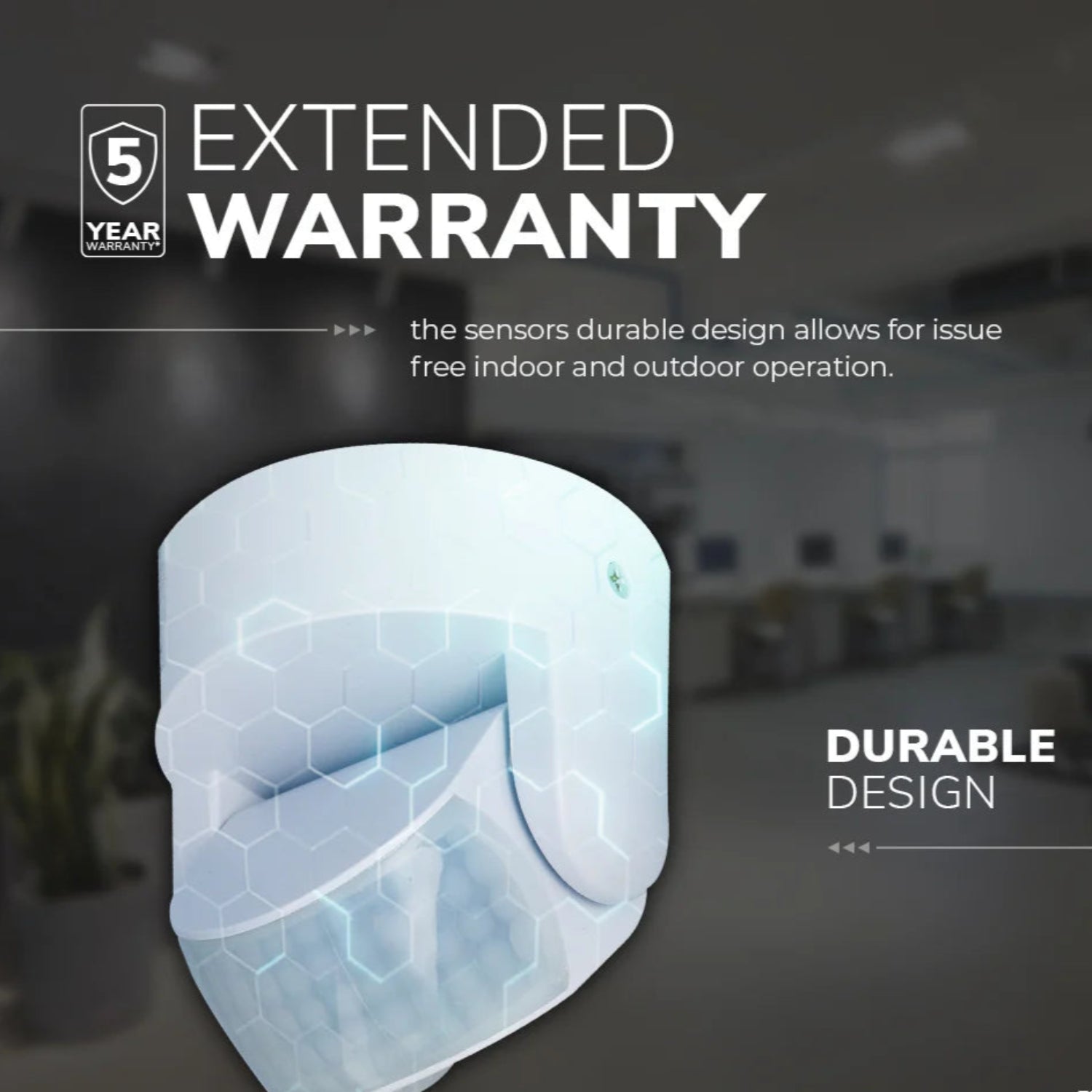 مستشعر الحركة بالأشعة تحت الحمراء - قابل للتوجيه بزاوية 180° - ضمان 5 سنوات (ST15B)