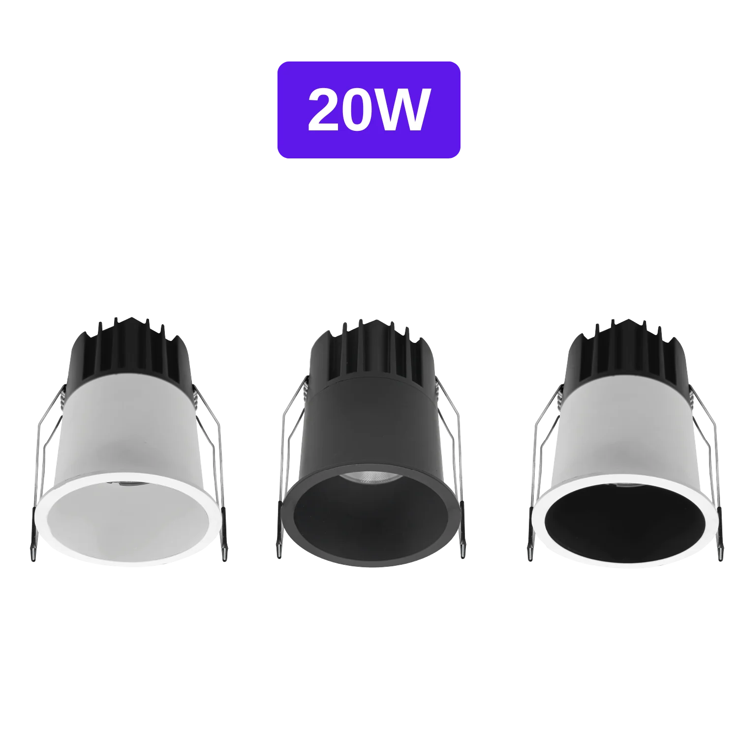 الترالايت داونلايت عميق مضاد للوهج - شريحة COB - مؤشر ألوان 95 (BR4103)