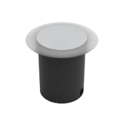 A white Ultralight LED in-ground light with a frosted glass diffuser, showing a modern, sleek design suitable for outdoor lighting.