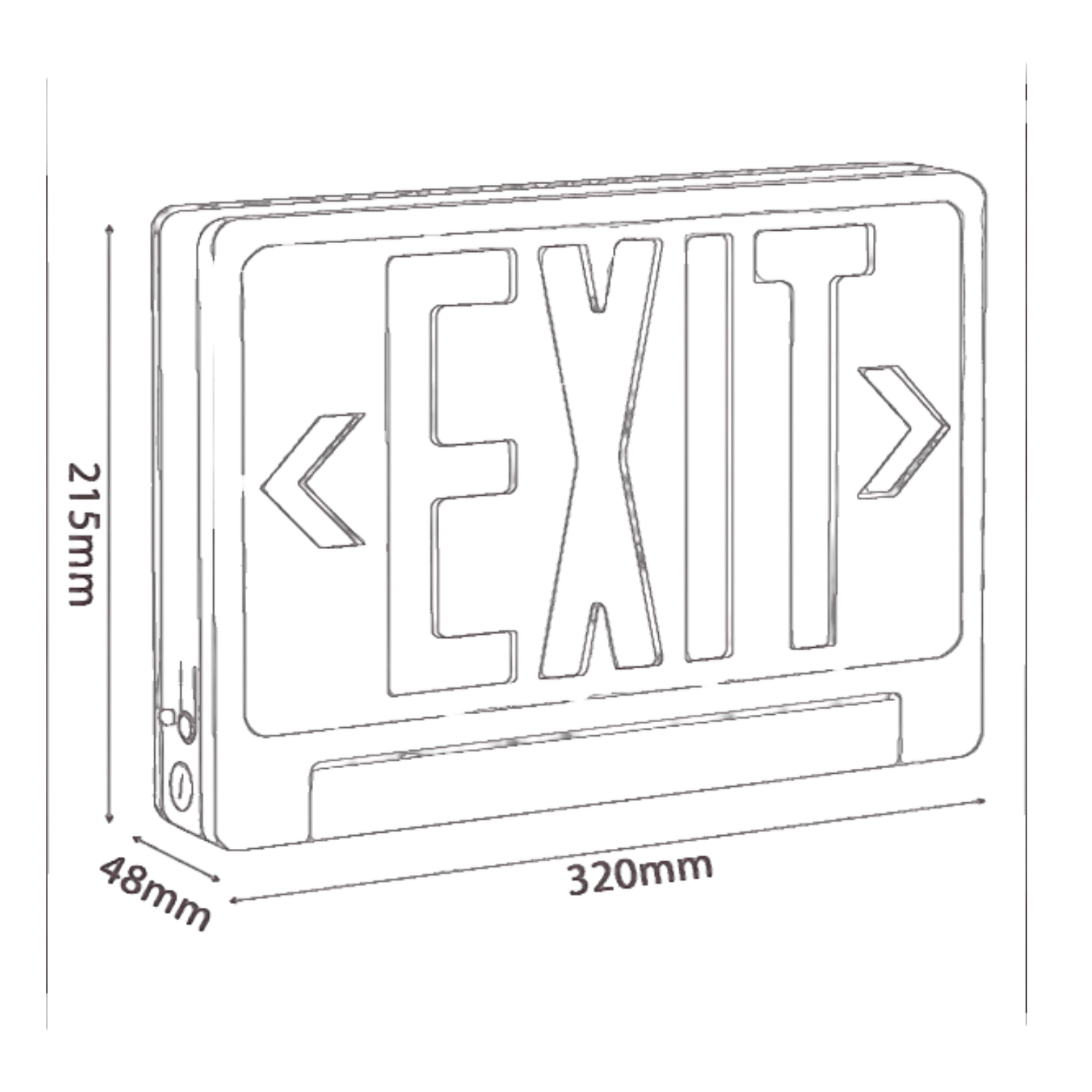 مصباح طوارئ ليد بإشارة خروج من الترا لايت – 2 واط، ضوء أخضر مع بطارية احتياطية وضمان 3 سنوات (CR‑7024AR)