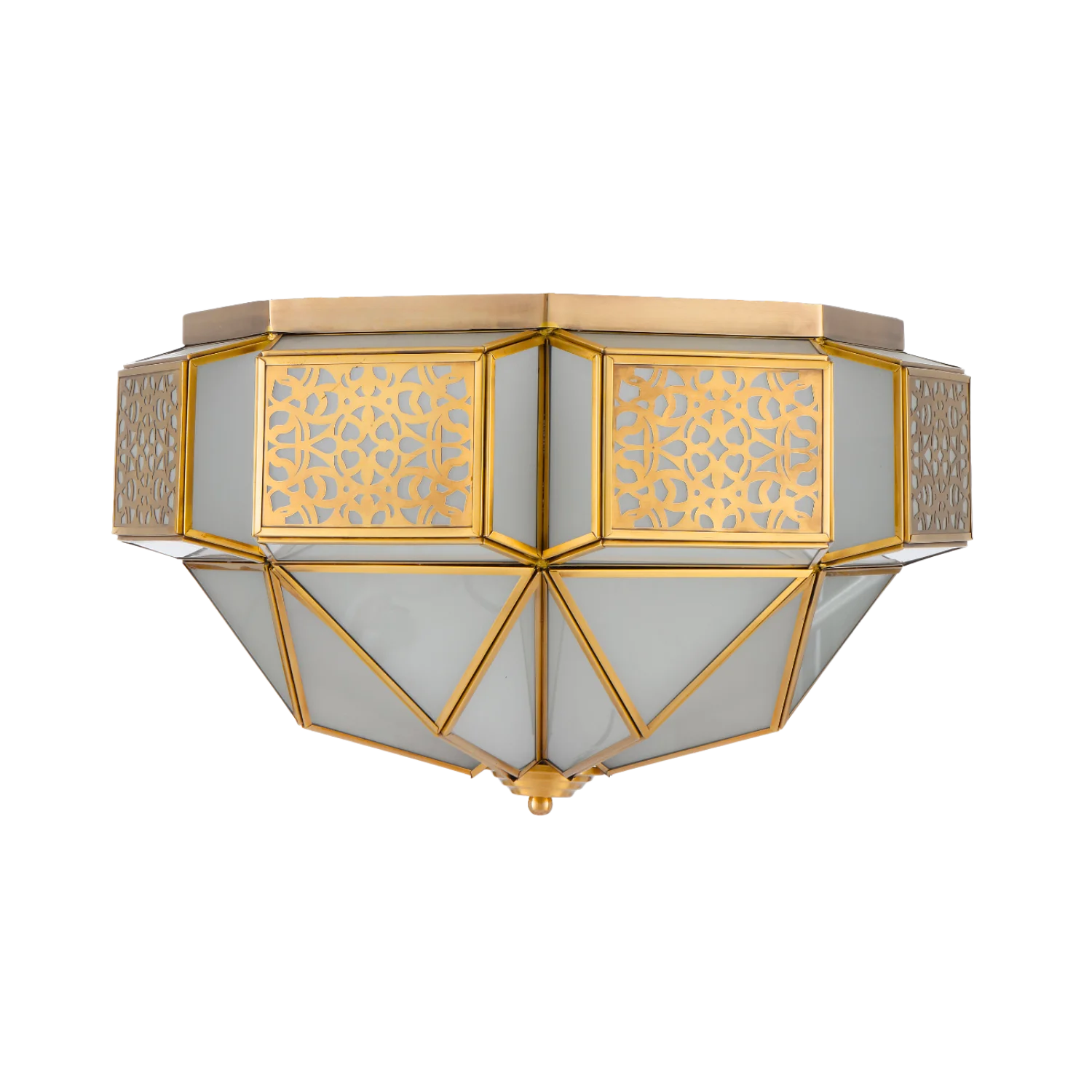 مصباح سقفي نحاسي فاخر من الترا لايت – تصميم عربي مميز للإضاءة الخارجية الفاخرة (X02)