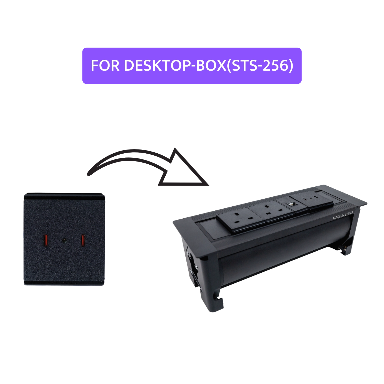 فيش Type-C قدرة 20 واط لعلبة أفياش الطاولة المخفي (ZM-F21QC7)