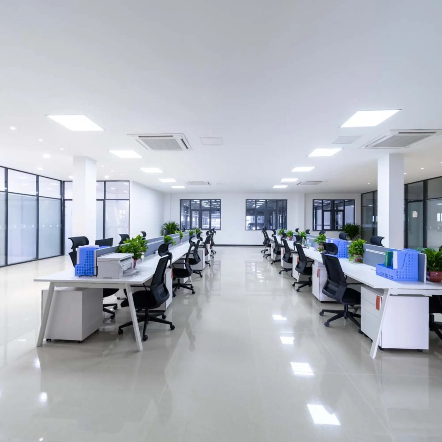 لوحة إنارة ليد 36 واط مناسب للمنازل و المكاتب – إضاءة بيضاء أو دافئة - تصميم نحيف للسقف (SH-PL66HT)