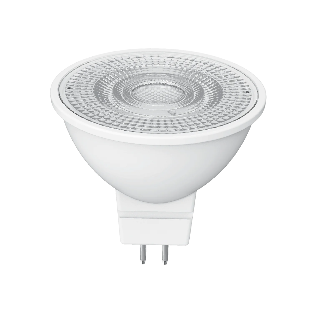 A white LED bulb with a GU5.3 base, designed for enclosed spaces.