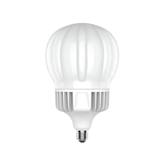 White LED light bulb on a white background