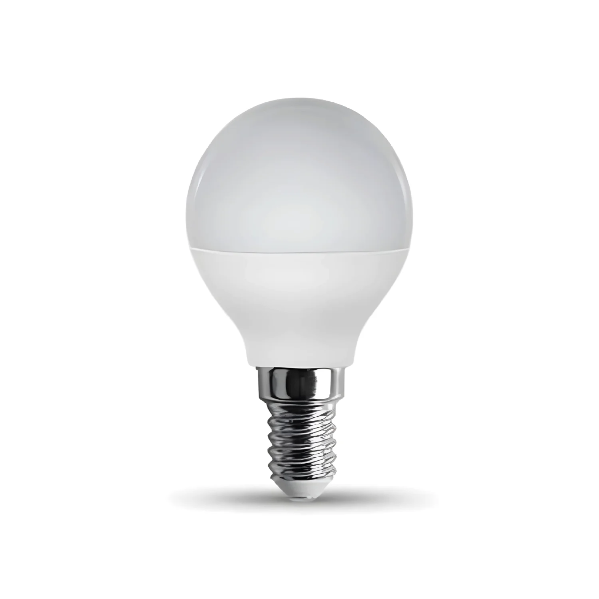A single LED bulb with E14 base, predominantly white in color.