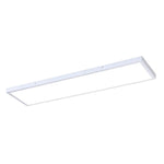 Rectangular white LED ceiling light on a white background