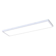 Rectangular white LED ceiling light on a white background