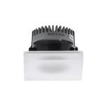 White light fixture with black textured top on a white background