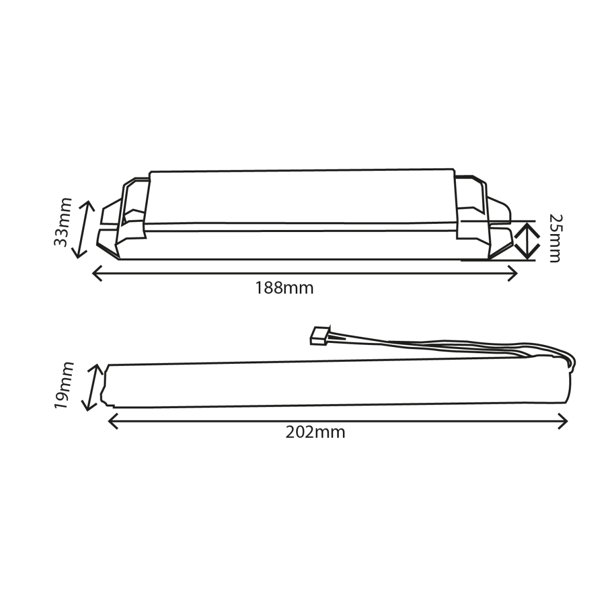 Technical drawing of a cylindrical component with dimensions labeled