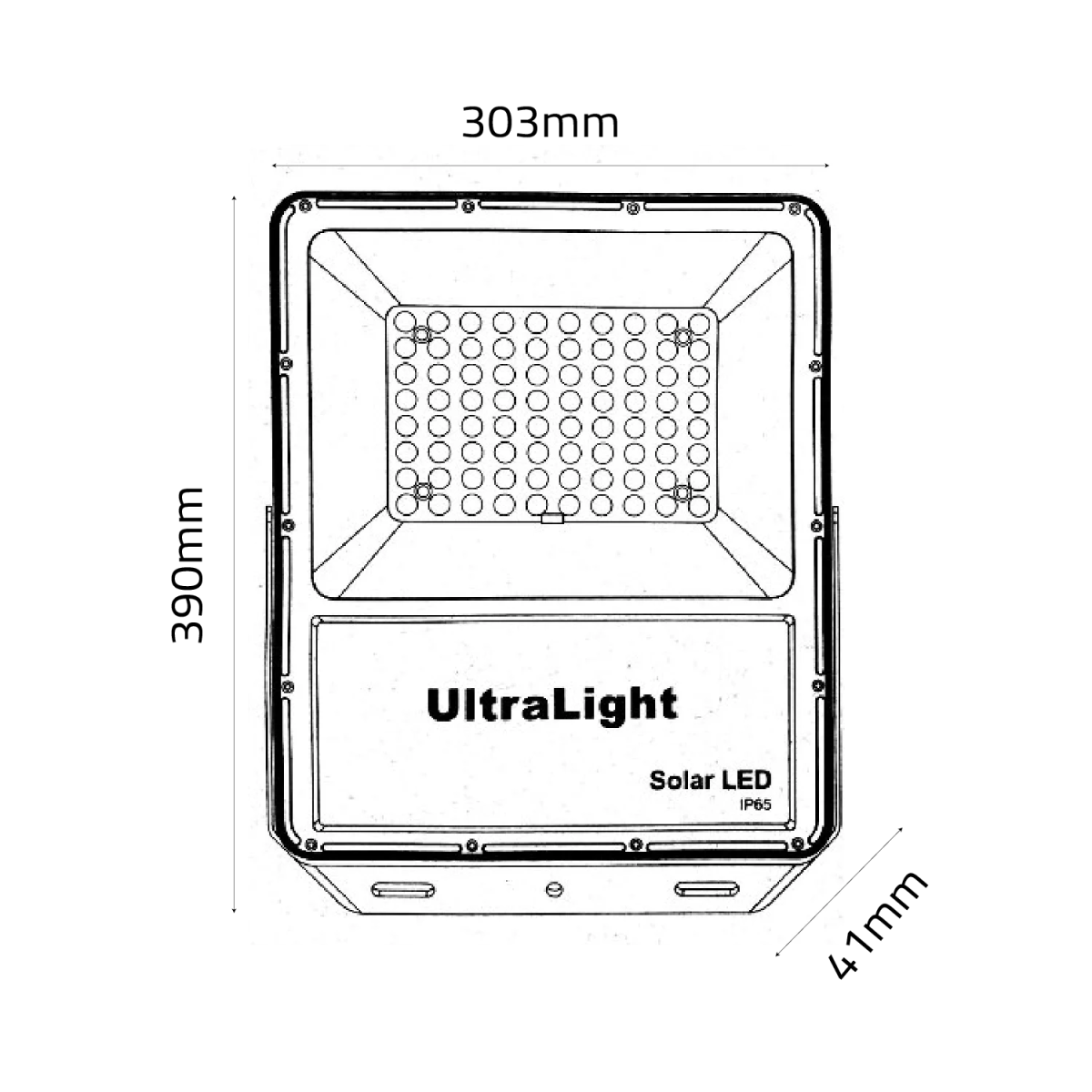 LED Flood Light with Solar (SFL-30W) - 30W Solar-Powered Floodlight with 60000mAh Battery - IP65 Waterproof - Ultralight