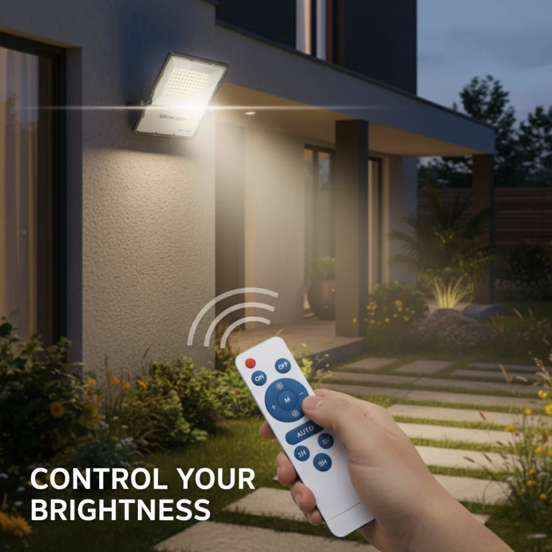 LED Flood Light with Solar (SFL-30W) - 30W Solar-Powered Floodlight with 60000mAh Battery - IP65 Waterproof - Ultralight