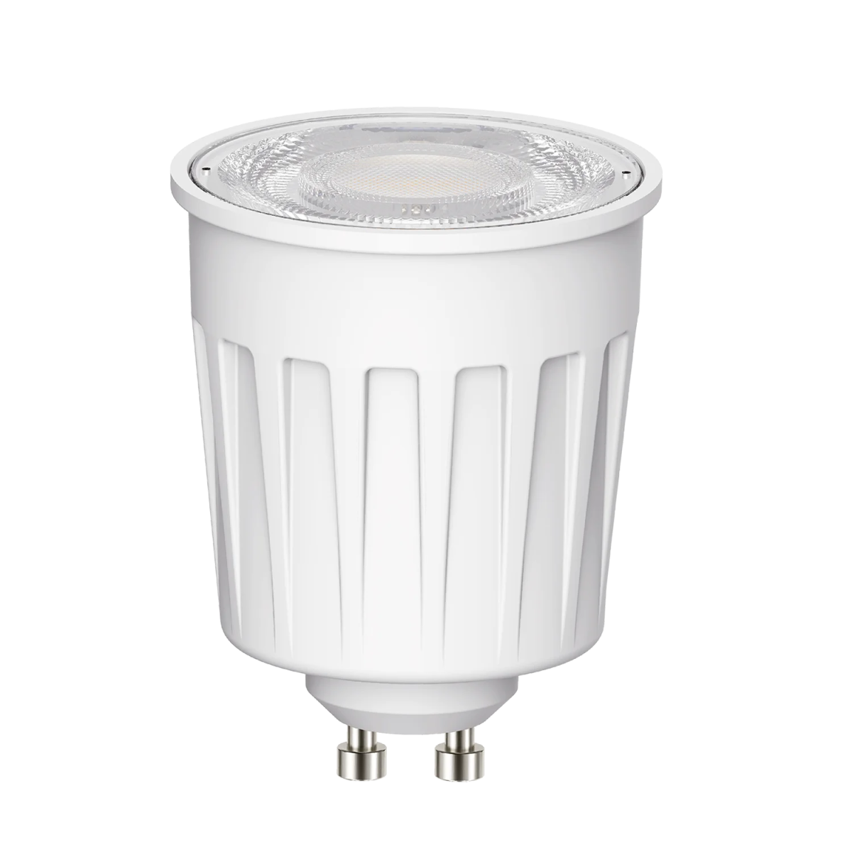 White LED light bulb on a white background