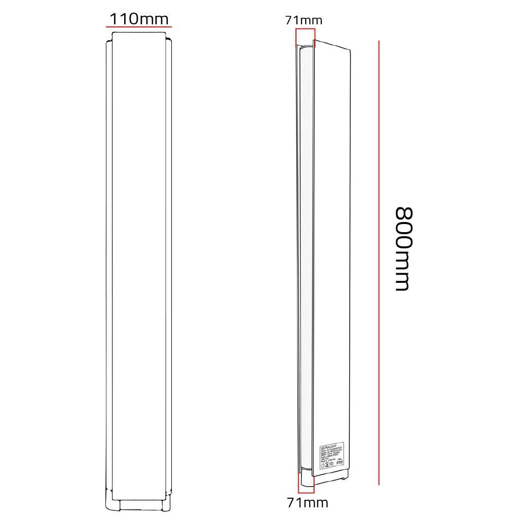 Ultralight LED Modern Bollard Double Side 80 Cm (GL24603) – 7