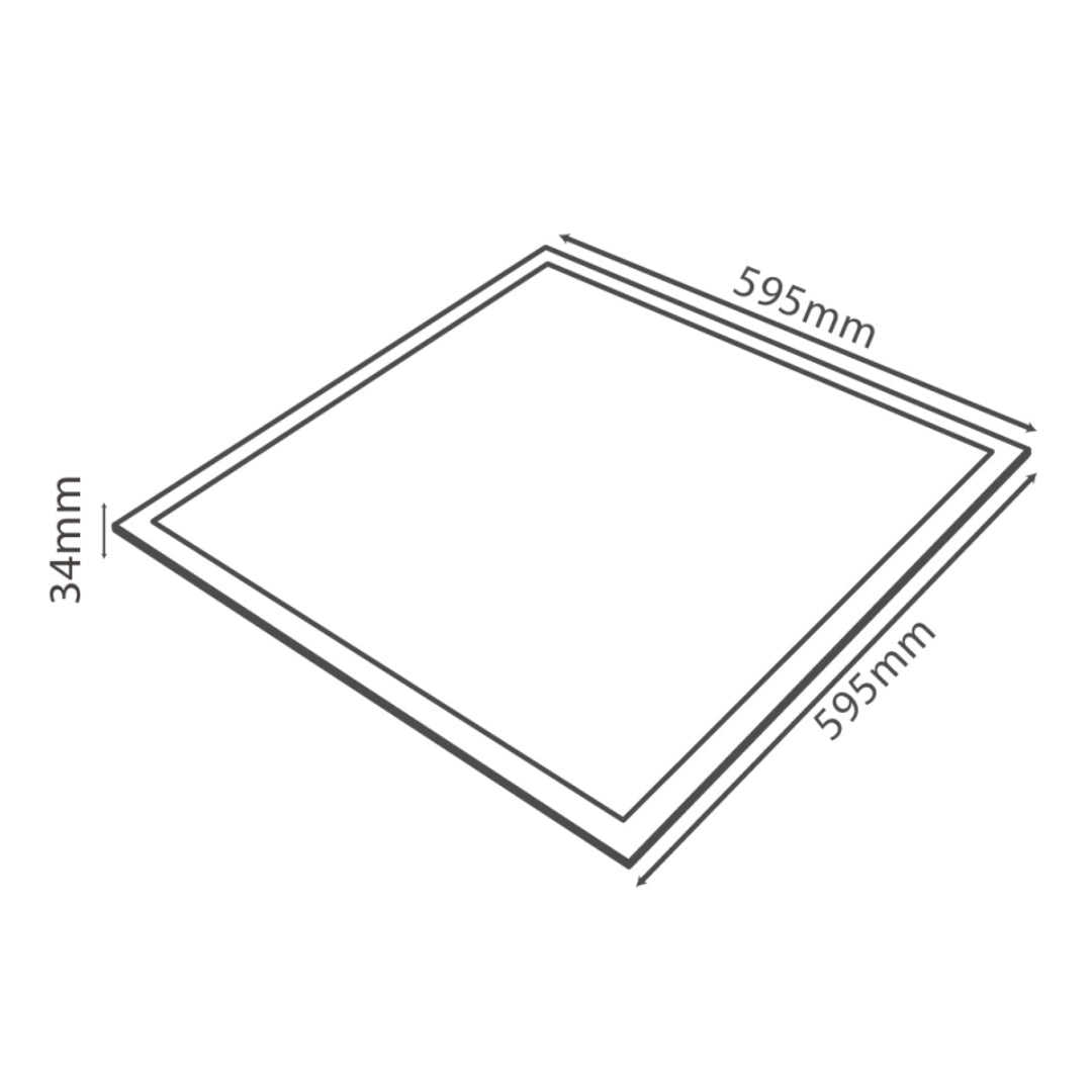 لوحة إضاءة ليد بانل 60×60 – 40W مقاومة للماء IP65 مع CRI95 (UTL-PL595IP65-4040)