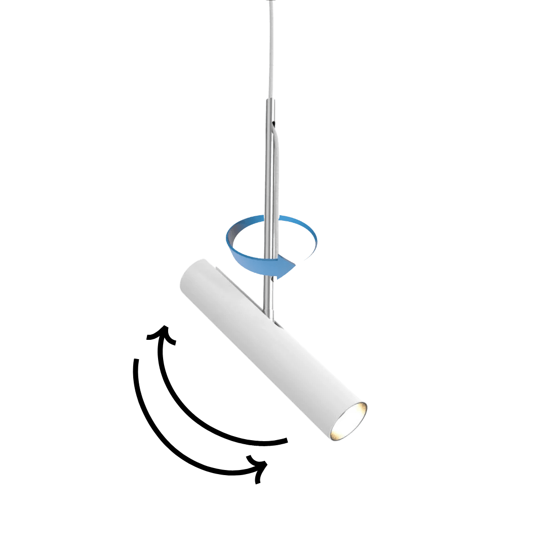 إضاءة معلقة ليد داخلية 4 واط (1096D01) - تصميم عصري من الألمنيوم الأبيض - ضوء نهاري 6500K