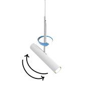 إضاءة معلقة ليد داخلية 4 واط (1096D01) - تصميم عصري من الألمنيوم الأبيض - ضوء نهاري 6500K