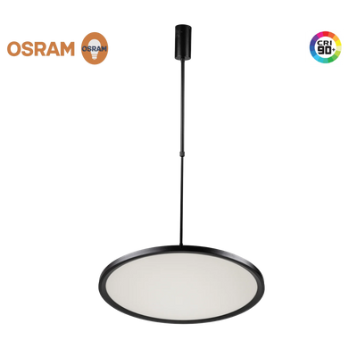 إضاءة معلقة ليد (BR6129) – تصميم حلقي عصري بلمسة فاخرة - شريحة Osram - ومع درجة وضوح ألوان عالي CRI>90 – متوفرة باللونين الأسود والذهبي