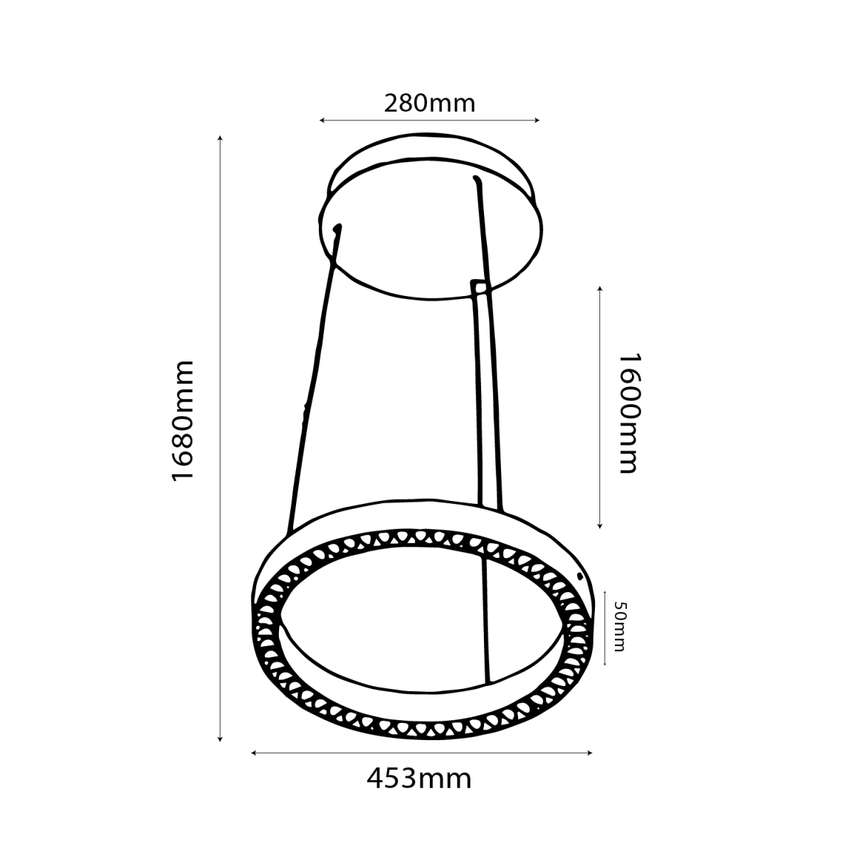 LED Pendant Light with Sensor - Dimmable & Up and Down illumination (BR4859)