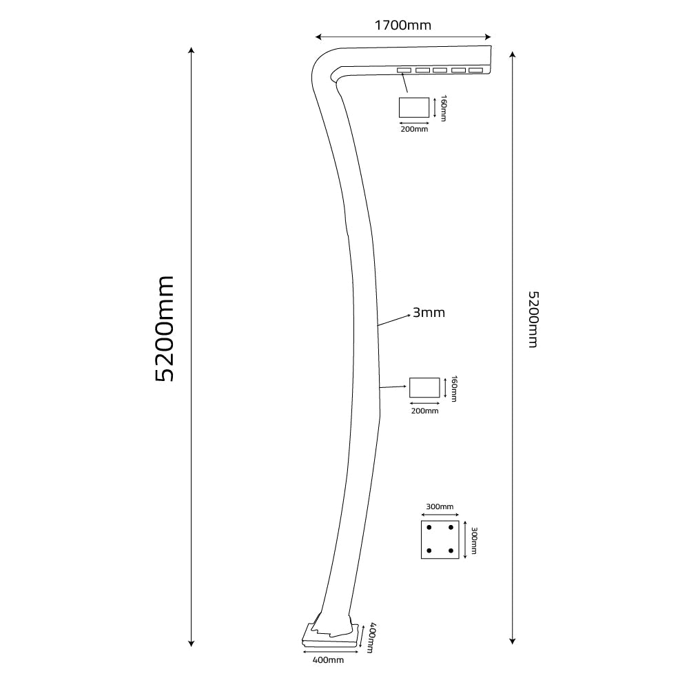 Technical drawing of a cylindrical object with dimensions labeled