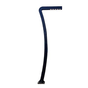 Black metal rod with a curved handle on a white background