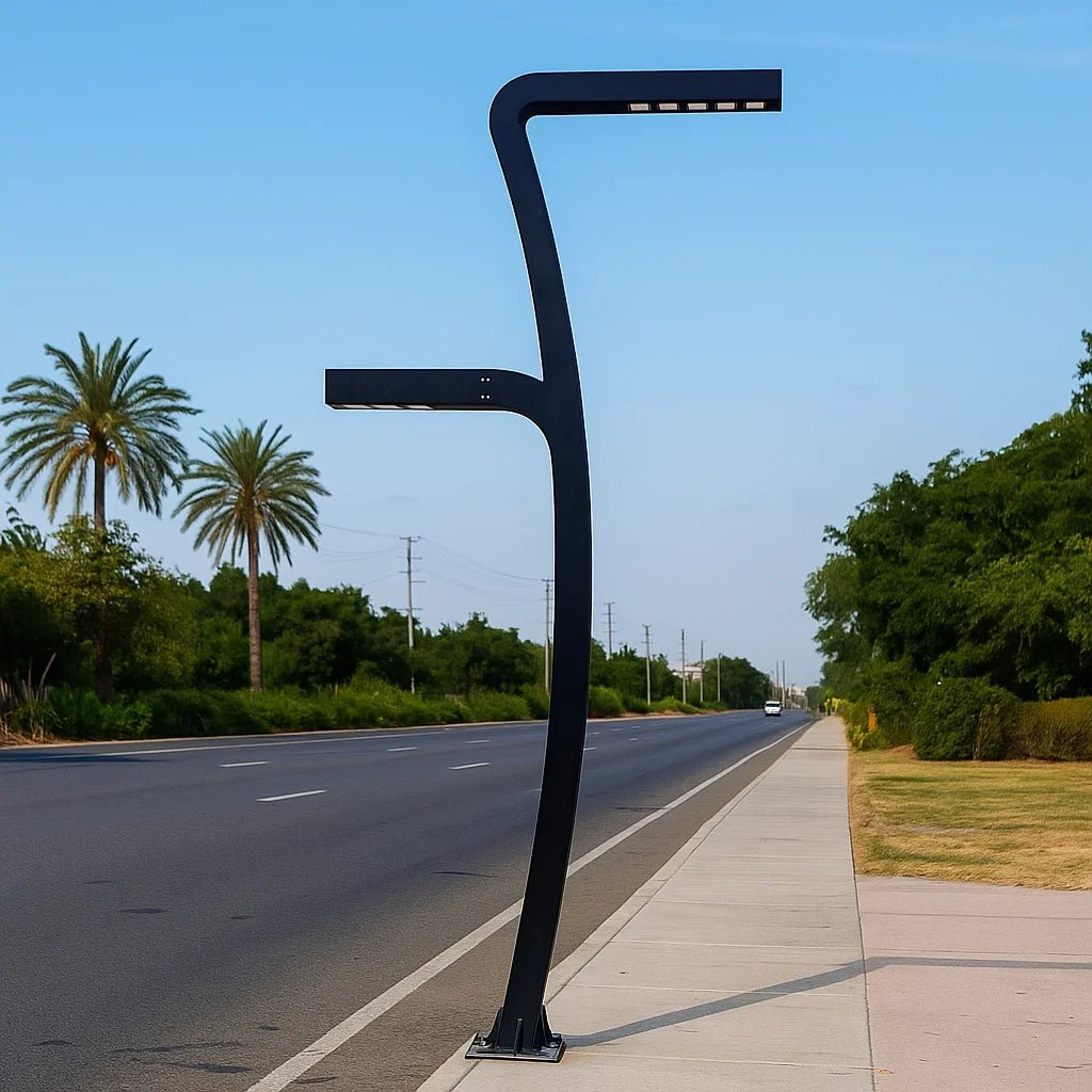 LED Pole Light 5 Meter 200W+120W IP54 for streets & parks (QT1850‑2)