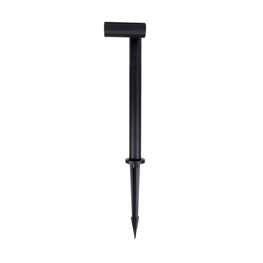 Black metal tool with a pointed end on a transparent background