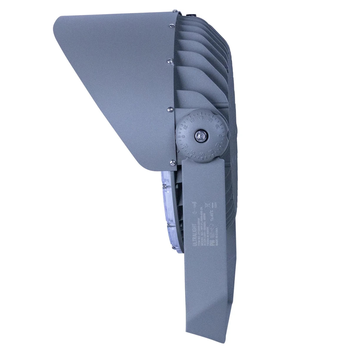 Gray wall-mounted fan on a white background
