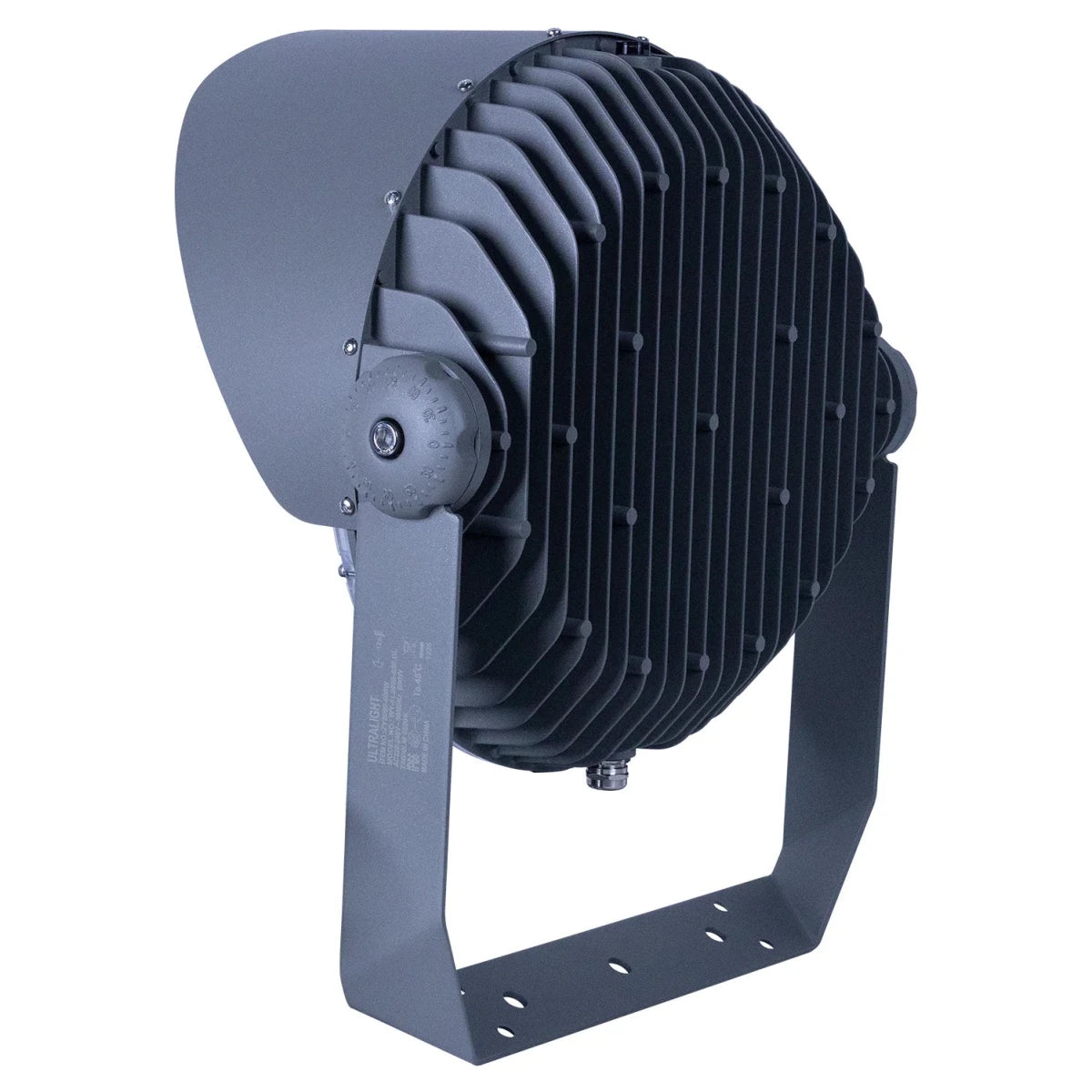 Gray industrial fan on a white background